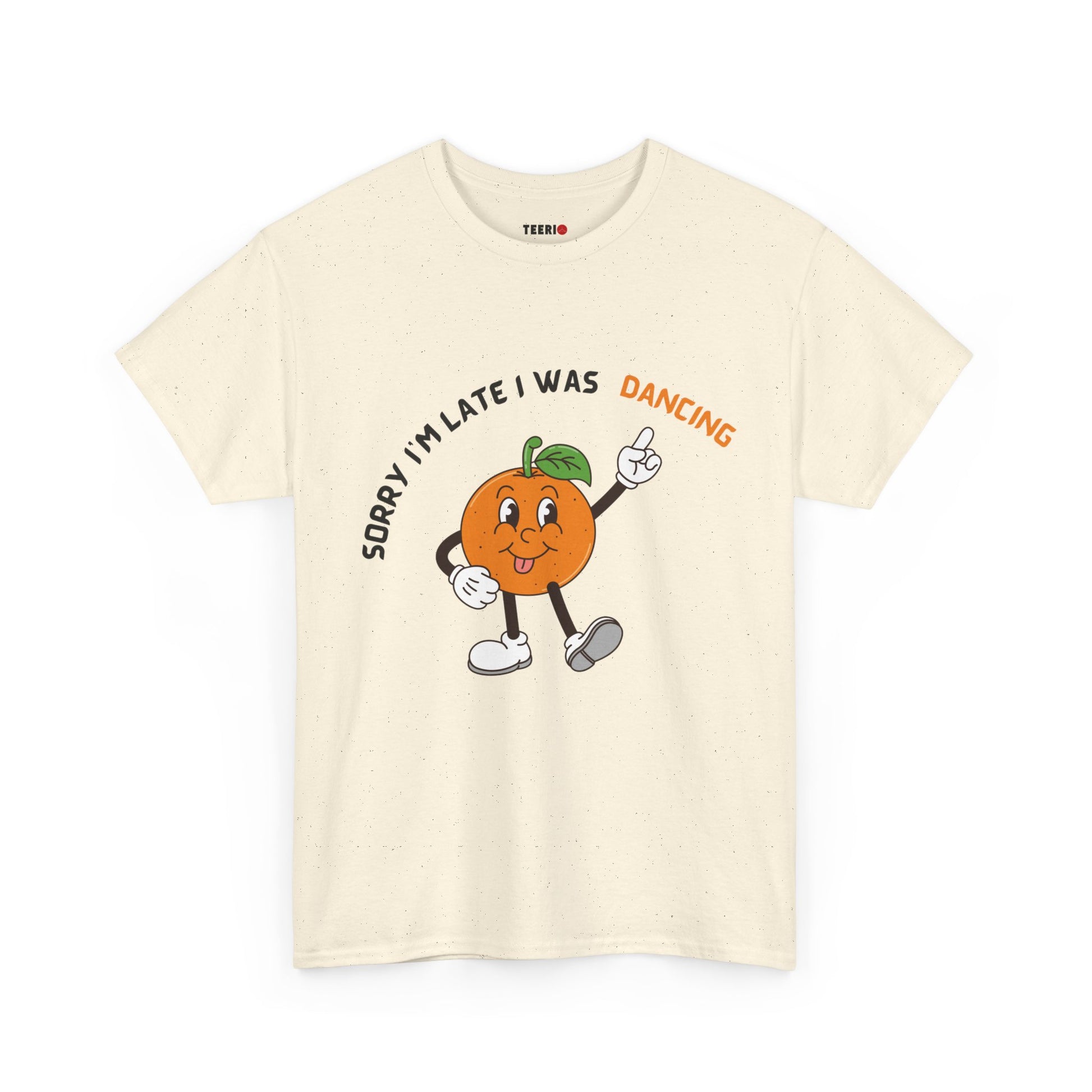 Dancing Orange Graphic Tee – Fun Citrus T-Shirt for Dance Lovers”