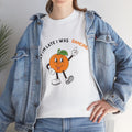 Dancing Orange Graphic Tee – Fun Citrus T-Shirt for Dance Lovers”