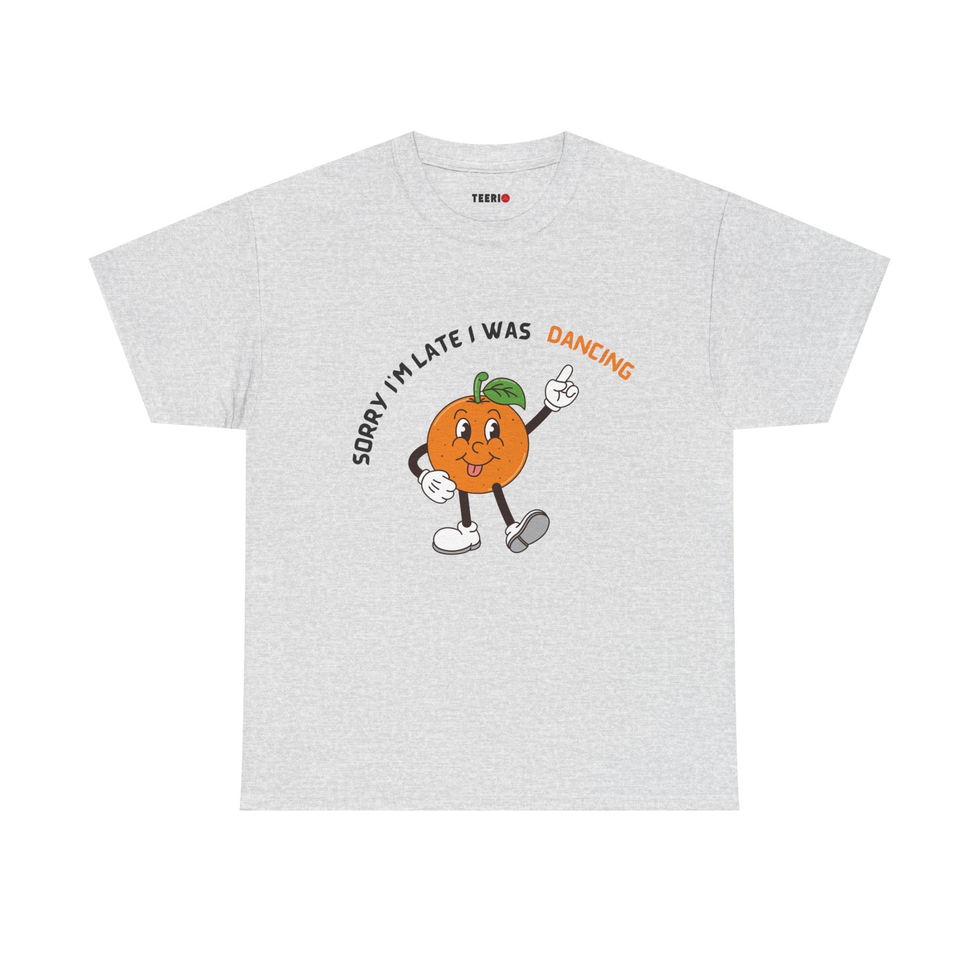 Dancing Orange Graphic Tee – Fun Citrus T-Shirt for Dance Lovers”
