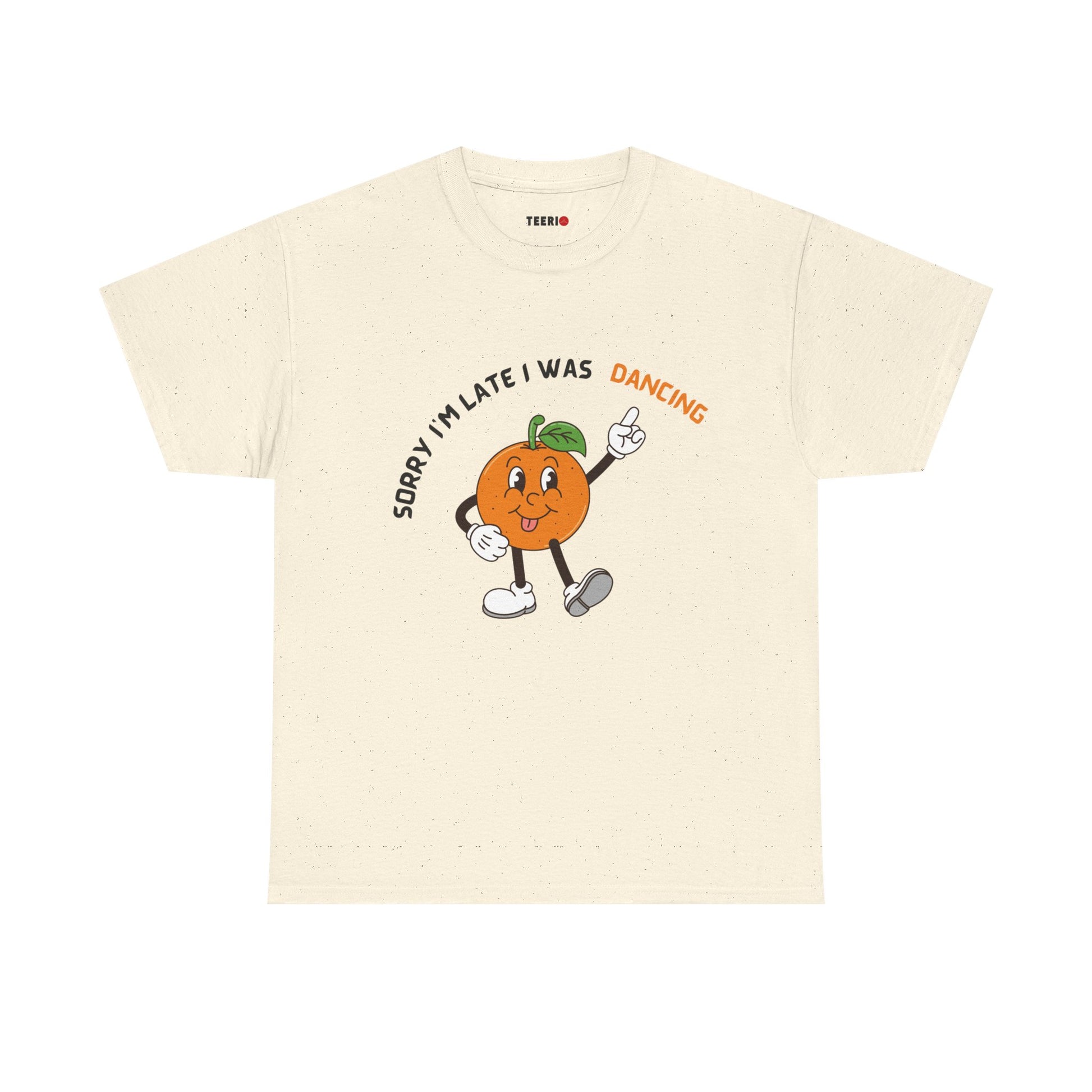 Dancing Orange Graphic Tee – Fun Citrus T-Shirt for Dance Lovers”