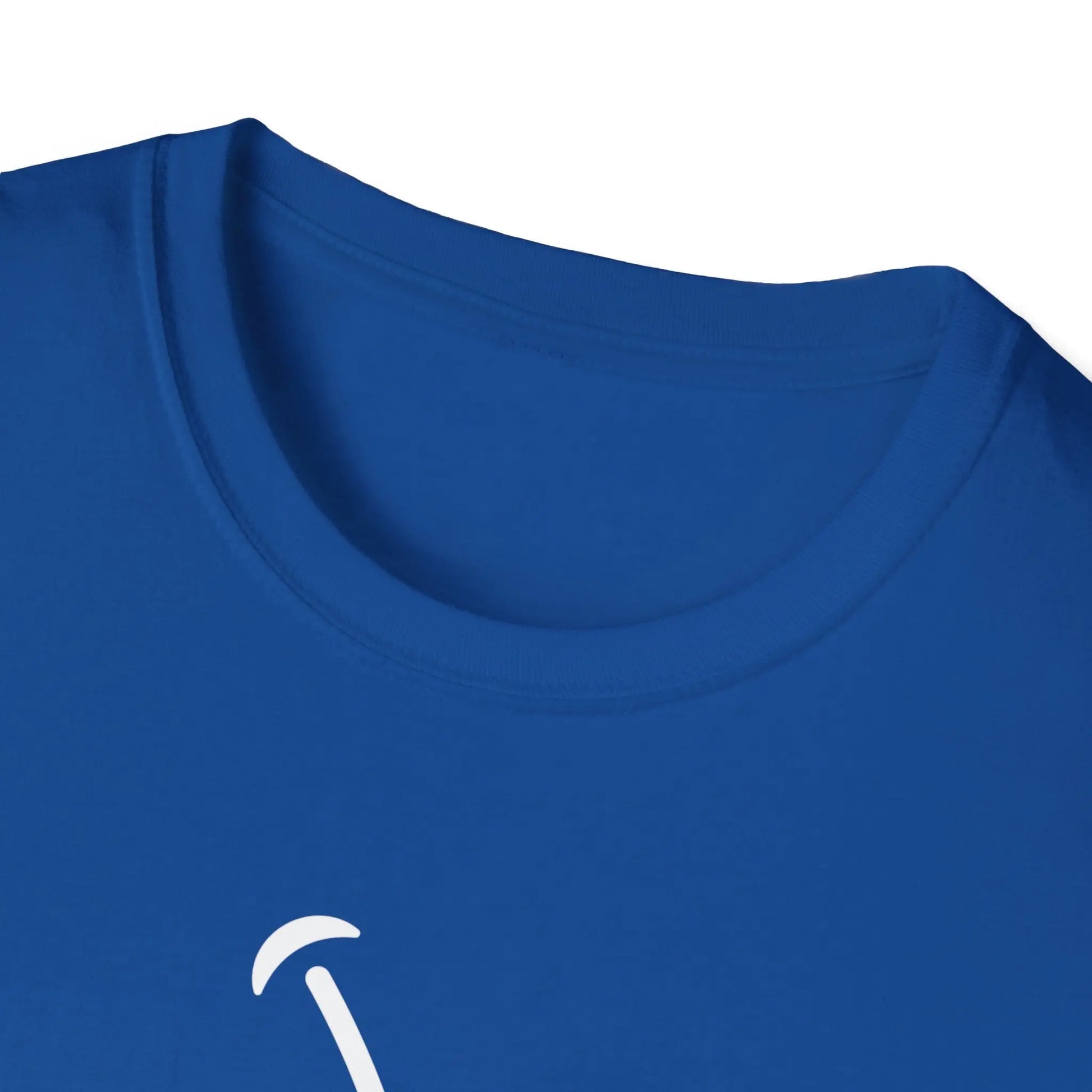Teerio blue inspirational shirt for men and women with crew neck and partial graphic print