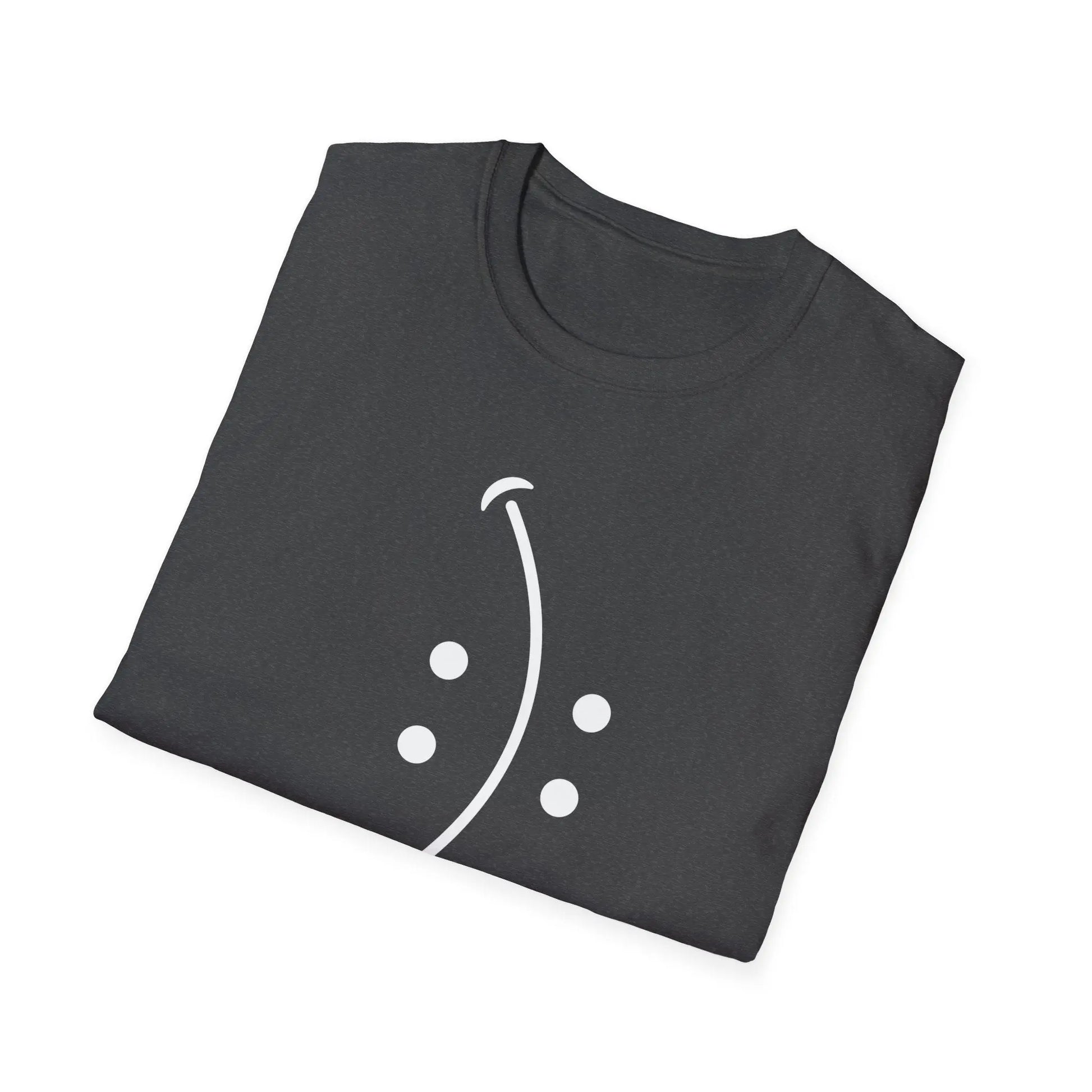 Teerio black inspirational shirt for men and women with minimalist white graphic design