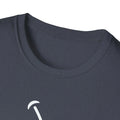 Close-up of Teerio black inspirational shirt for men and women with round neckline and printed design