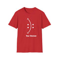 Teerio red inspirational shirt for men and women with Your Decision smiley face design